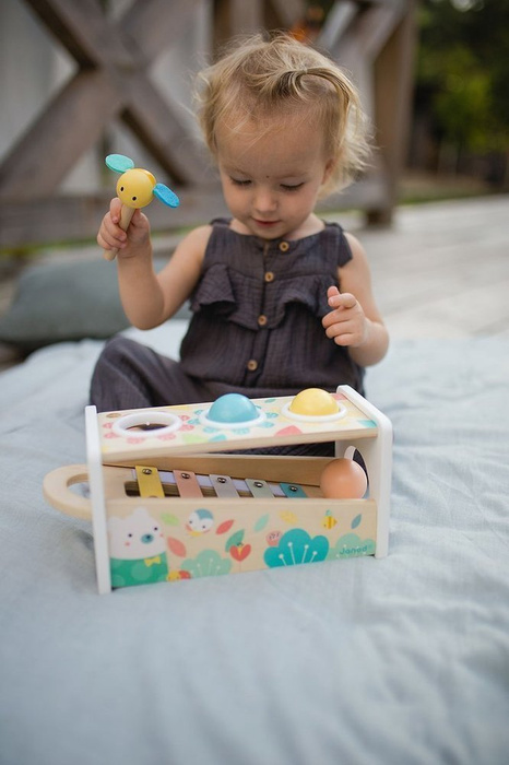 Drewniane cymbałki z kulodromem Pure, Janod J05155