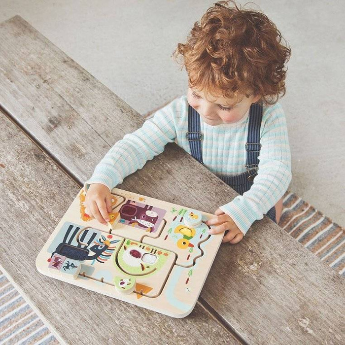 Drewniana tablica labirynt sensoryczny Farma 83339 Lilliputiens