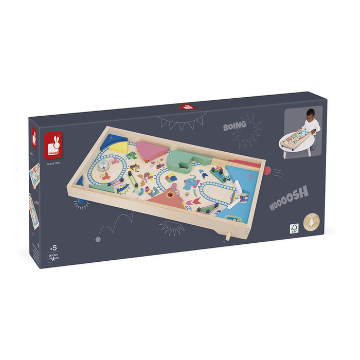 Gra zręcznościowa drewniana Pinball Applepop Janod J03368
