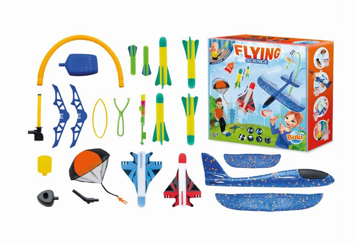 Latająca Nauka 12 elementów Buki 2173 latające zabawki