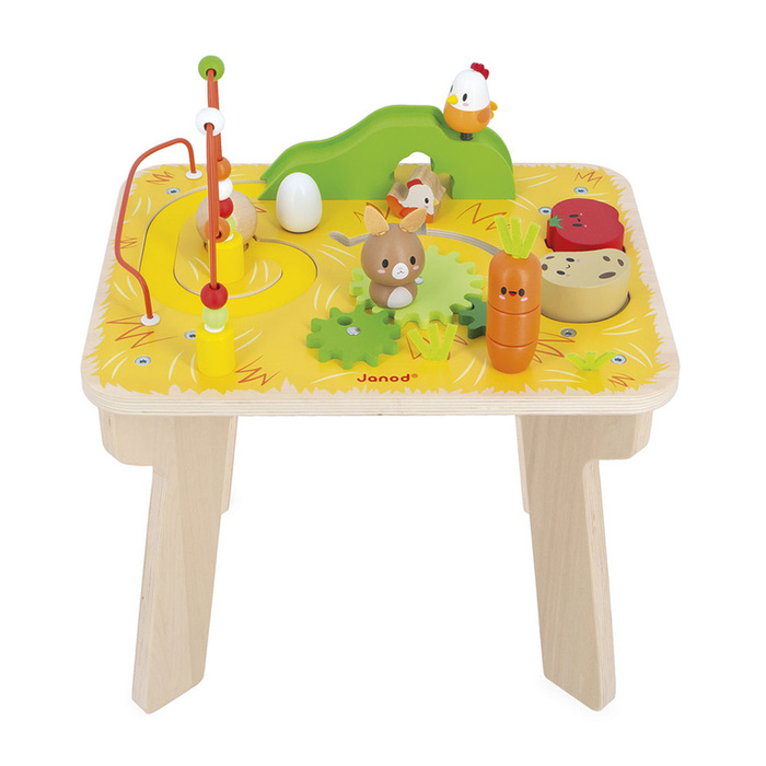 Wielofunkcyjny stolik edukacyjny drewniany Farma Janod J03321