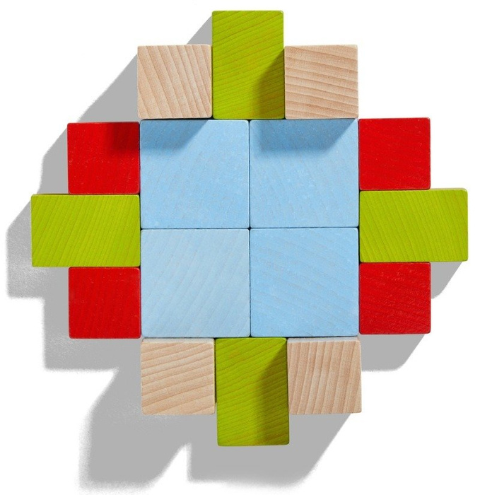 Drewniana układanka i klocki dla dzieci Cztery na cztery 3D HB305455-Haba, gry zręcznościowe