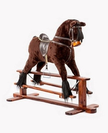 Duży, brązowy koń na ramie