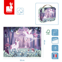 Puzzle w walizce Jednorożce 54 elementów Janod J02555