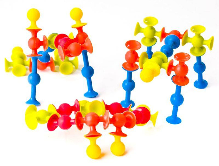 Mini Klocki Squigz Przyssawki FA107-1 Fat Brain Toys, klocki dla dzieci