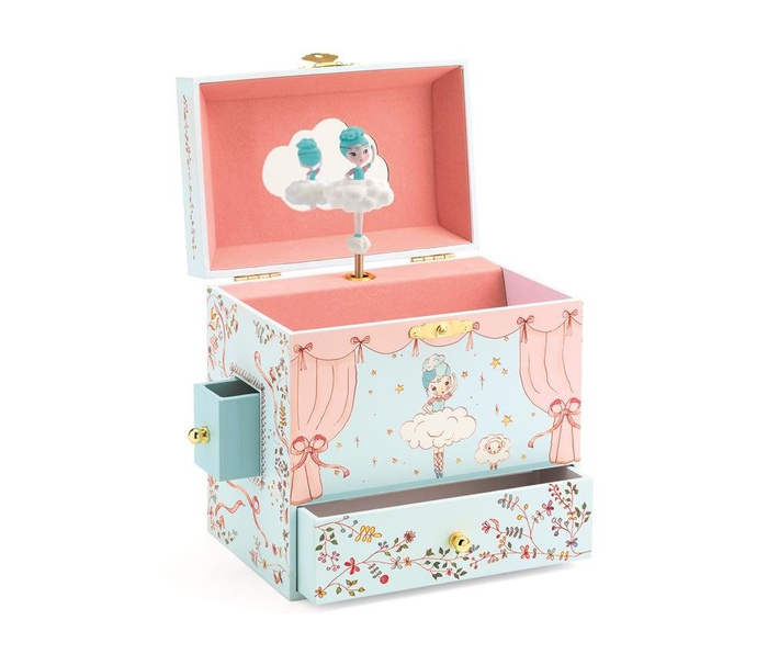 Szkatułka z pozytywką Ballerina na scenie DJ06591-Djeco, prezent dla dziewczynki
