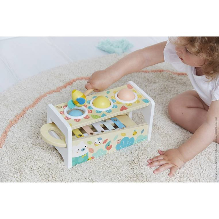 Drewniane cymbałki z kulodromem Pure, Janod J05155