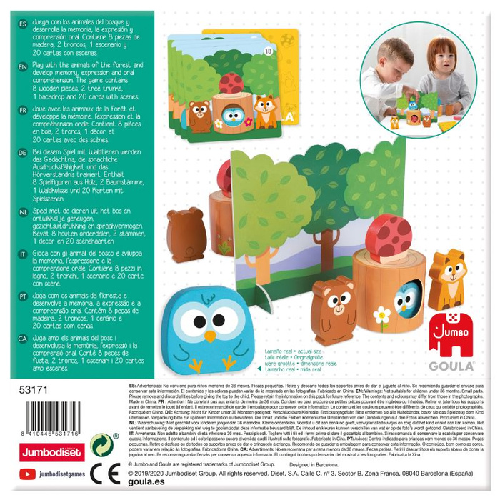 Drewniana gra memory dla dzieci Memo Przyjaciele Goula 53171