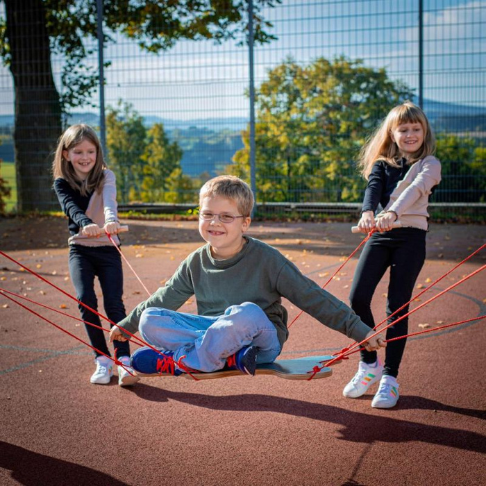 Drewniana deska do balansowania w powietrzu 2w1 gra zespołowa i dysk z labiryntem Team Spirit 44375 Erzi