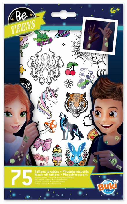 Tatuaże świecące w ciemności 75 szt Buki TA008