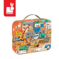 Puzzle w walizce Plac budowy 36 elementów Janod J02533