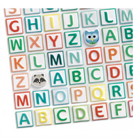 Zestaw naklejek wypukłych ALFABET DJ09078-Djeco, naklejki dla dzieci
