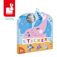 Naklejki wielorazowe błyszczące 100 sztuk Jednorożce Janod J09190 Naklejki dla dzieci