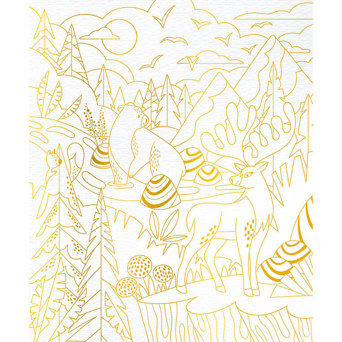 Zestaw kreatywny Złote kontury Zwierzęta Janod J07959