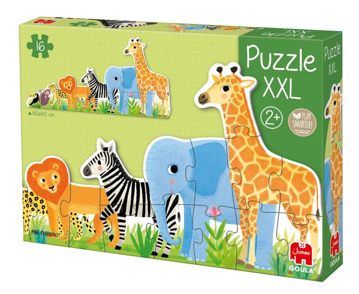 Puzzle dla dzieci XXL Dżungla układanka od małego do dużego Goula 53426