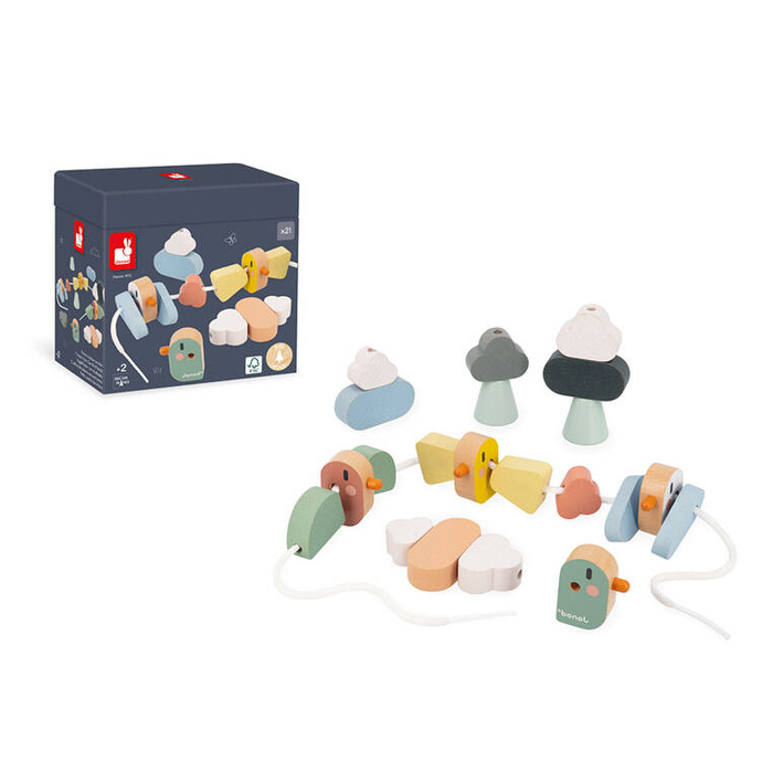 Nawlekanka z drewnianymi ptaszkami Sweet Cocoon J04050 Janod