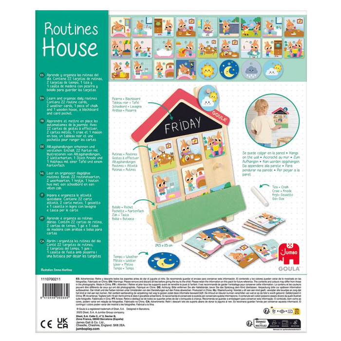 Edukacyjny domek do planowania dnia Routines House Goula 1110700211 drewniane zabawki dla dzieci