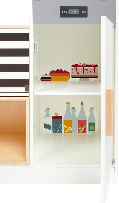 Drewniana kuchnia dla dzieci z pralką Moduły XL 11464-Small Foot, zabawki kuchenne