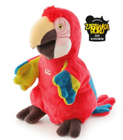 Pluszowa pacynka na rękę, przytulanka, Czerwona papuga, 29930-Trudi, zabawa w teatrzyk