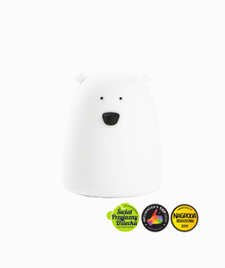 Lampka silikonowa Miś Mały biały Rabbit & Friends 520006