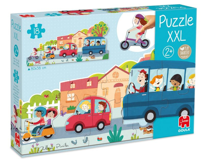Puzzle dla dzieci XXL Pojazdy Goula 453428
