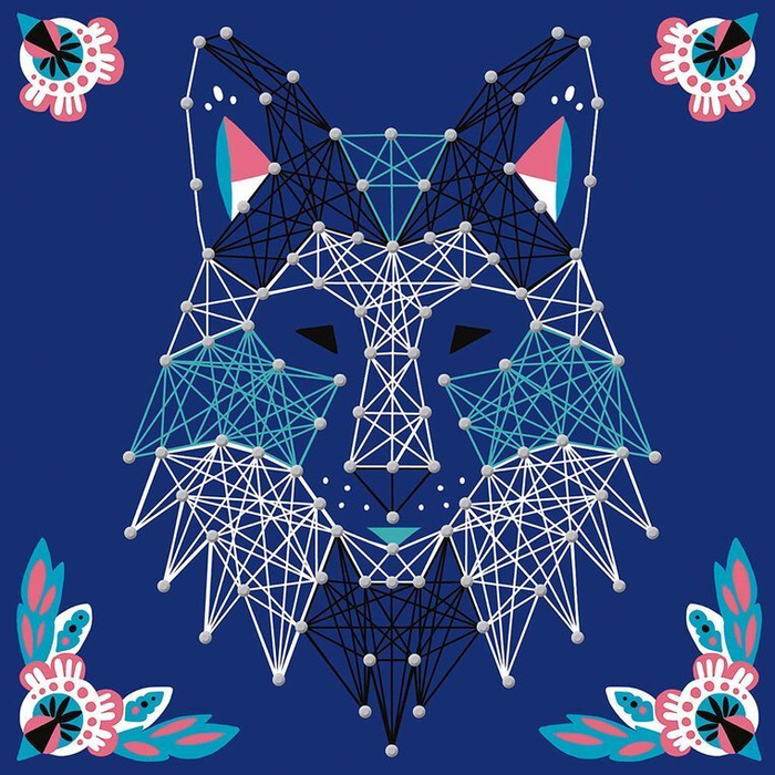 Zestaw kreatywny String Art Zwierzęta 8+, Janod J07912