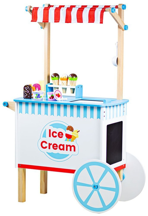 Drewniany stragan mobilna Lodziarnia BJ409- Bigjigs, sklep dla dzieci