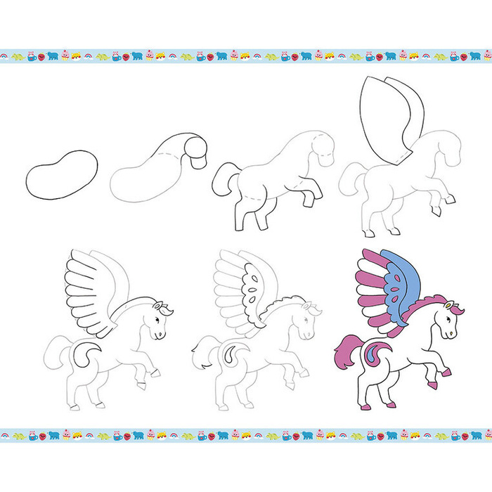 Zestaw kreatywny Rysowanie krok po kroku z brokatowymi markerami 20 rysunków i kolorowanek Janod J09157