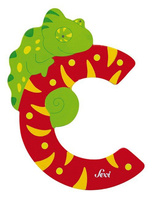 Głoska z kameleonem "C", 81603-Sevi, nauka literek dla dzieci, alfabet