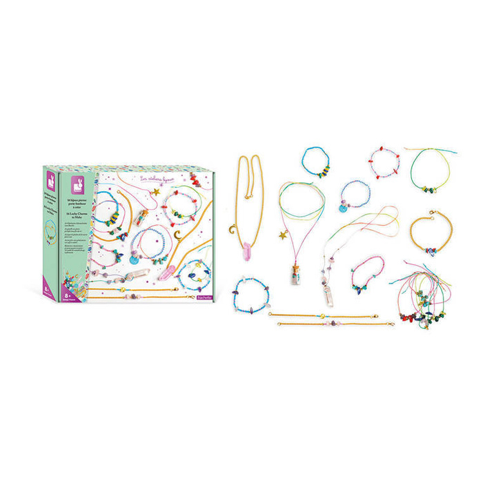 Zestaw kreatywny do tworzenia biżuterii z kamieniami przynoszącymi szczęście Janod J07938