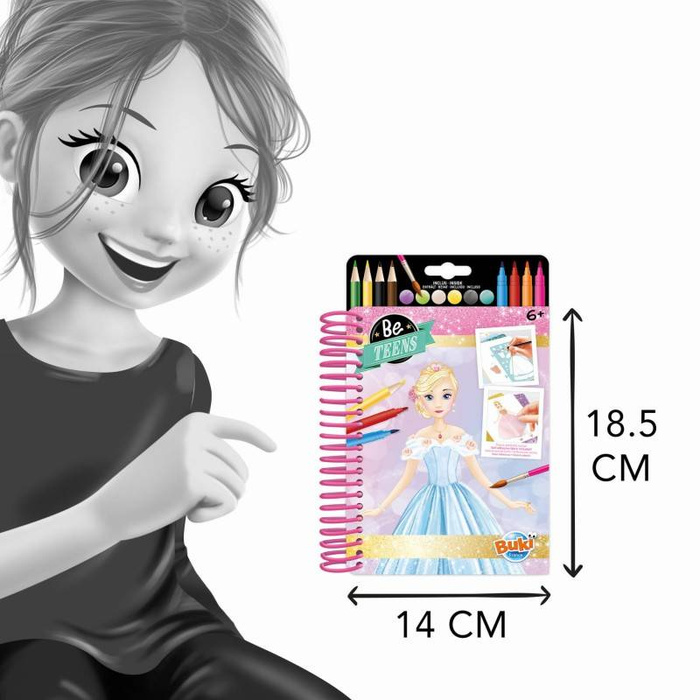 Szkicownik projektowania STROJE KSIĘŻNICZEK CM101-Buki, zestaw artystyczny dla dzieci