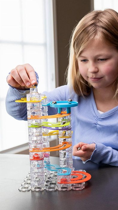 Kulodrom Trestle Tracks Zestaw Konstruktorski Fat Brain Toys FA313-2 labirynt dla kulek