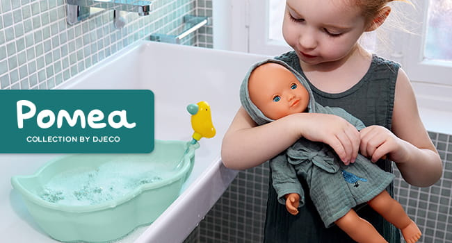 Lalka dla dzieci do zabawy w wodzie Prune 32 cm Pomea Djeco DJ07882