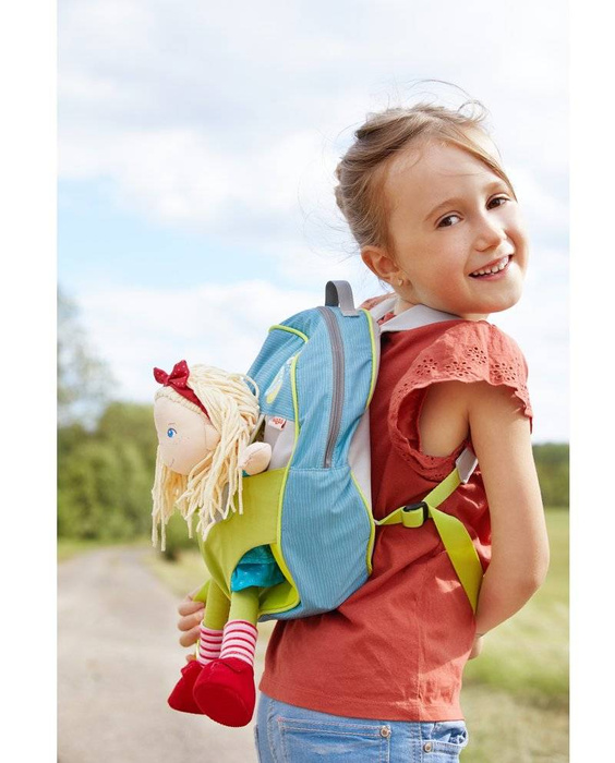 Plecak z nosidełkiem dla lalki Summer Medow HB305975-Haba, prezent dla przedszkolaka