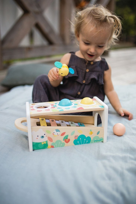 Drewniane cymbałki z kulodromem Pure, Janod J05155