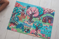 Świecące puzzle z mini-lampką UV Las 24 elementy 3+ Janod J02653