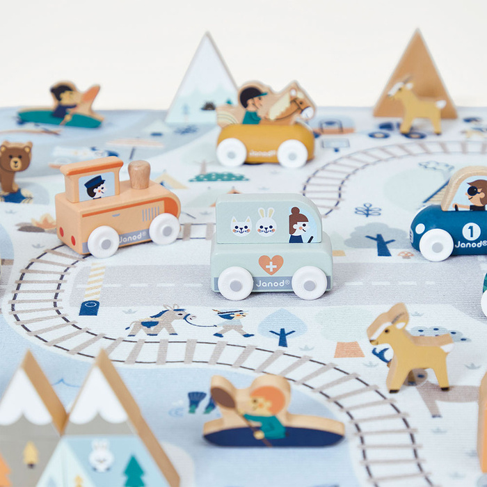 Mata do zabawy z drogą Biała Dolina Cross Roads Janod J05940