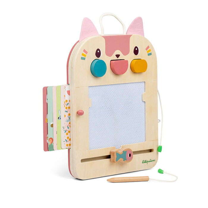 Znikopis Kotka Jeanne Lilliputiens 83650 drewniana sensoryczna Tablica do kreatywnej zabawy