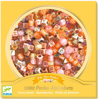 Zestaw do tworzenia biżuterii złote literki 1000 szt. Djeco DJ00031