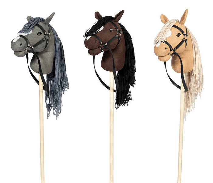Hobby Horse Koń na kiju beżowy z otwartą buzią Astrup 84364