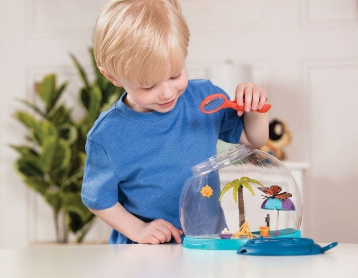 Hotel dla owadów z lupą i akcesoriami, BX1550-B.Toys, zabawy na powietrzu