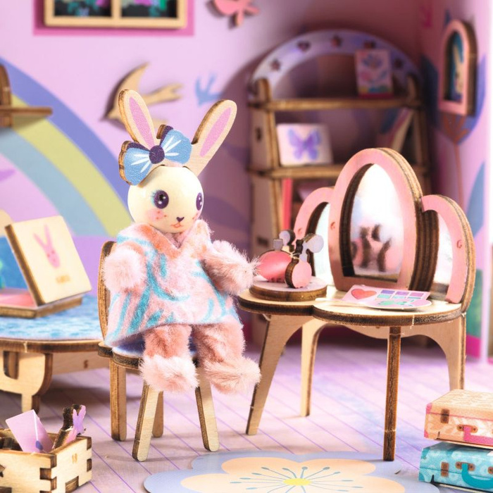 Mini domek dla lalek drewniany Zrób to sam Mi House Rosie Djeco DJ08033