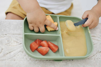 Silikonowy trójdzielny talerz z przyssawką Sage green Beaba 913549