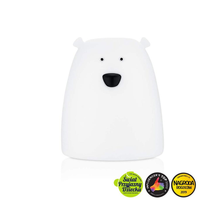 Lampka silikonowa Miś Mały biały Rabbit & Friends 520006