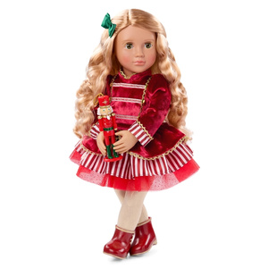 Lalka świąteczna Hollie 46 cm z ozdobą choinkową dziadek do orzechów Our Generation BD31745Z