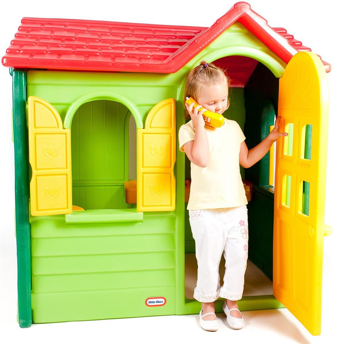 Domek ogrodowy w wiejskim stylu Little Tikes 440S z akcesoriami do kreatywnej zabawy na świeżym powietrzu