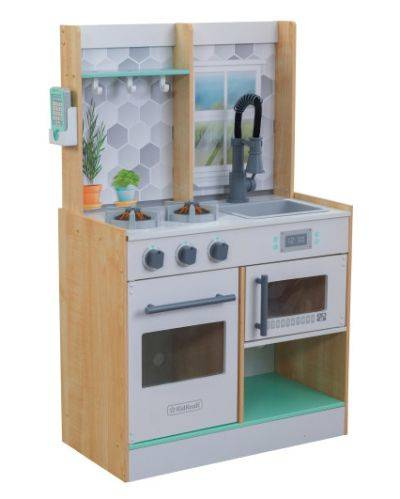 Kuchnia dla dzieci Lets Cook Natural z dźwiękiem i światłem KK53433-KidKraft, zabawki drewniane