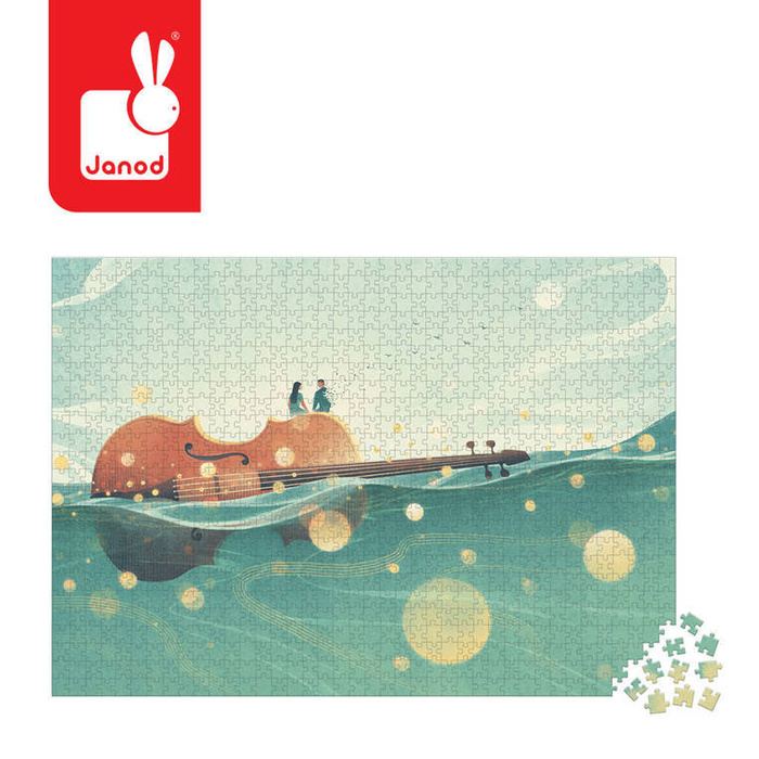 Puzzle artystyczne 1000 el. Podróż na skrzypcach Made in Poland J02513 Janod