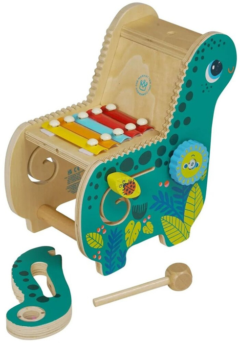 Drewniana zabawka muzyczna dla dzieci dinozaur Diego Manhattan Toy 162650