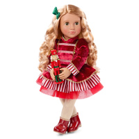 Lalka świąteczna Hollie 46 cm z ozdobą choinkową dziadek do orzechów Our Generation BD31745Z